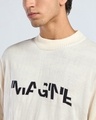 Shop Men's Gardenia Imagine Typography Oversized Sweater