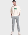 Shop Men's Gardenia Money Don't Jiggle Graphic Printed Oversized Sweatshirt