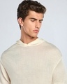 Shop Men's Gardenia Oversized Hooded Flatknit Sweater