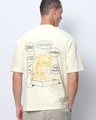 Shop Men's Gardenia Rise & Shine Garfield Graphic Printed Oversized T-shirt-Front