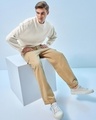 Shop Men's Gardenia Textured Oversized Sweatshirt