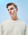 Shop Men's Gardenia Textured Oversized Sweatshirt