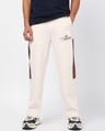 Shop Men's Gardenia The Rogue Color Block Oversized Wide Leg Track Pants-Front