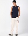 Shop Men's Gardenia The Rogue Color Block Oversized Wide Leg Track Pants