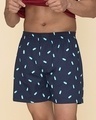 Shop Men's Gin Blue All Over Printed Boxer-Front