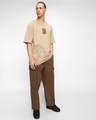 Shop Men's Ginger Root Brown 360 Nostalgia Graphic Printed Oversized T-shirt