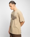 Shop Men's Ginger Root Brown Batman Rescue Graphic Printed Oversized T-shirt-Full