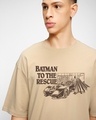 Shop Men's Ginger Root Brown Batman Rescue Graphic Printed Oversized T-shirt