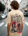 Shop Men's Ginger Root Brown Courage Loyalty Hope Graphic Printed Oversized T-shirt-Front