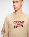 Shop Men's Ginger Root Brown Courage Loyalty Hope Graphic Printed Oversized T-shirt