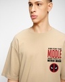 Shop Men's Ginger Root Brown Deadpool Graphic Printed Oversized T-shirt