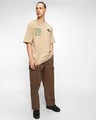 Shop Men's Ginger Root Brown Dynamic Dosti Graphic Printed Oversized T-shirt