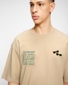 Shop Men's Ginger Root Brown Dynamic Dosti Graphic Printed Oversized T-shirt