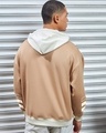 Shop Men's Ginger Root Brown Fuelled Drive Typography Oversized Hoodies-Full