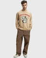 Shop Men's Ginger Root Brown Gamble Graphic Printed Oversized T-shirt