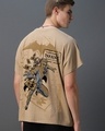 Shop Men's Ginger Root Brown Insane Graphic Printed Square Fit Vest-Front