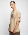 Shop Men's Ginger Root Brown Kazekage Graphic Printed Oversized T-shirt-Full