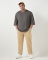 Shop Men's Ginger Root Brown Oversized Plus Size Acid Wash Joggers-Full