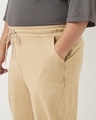 Shop Men's Ginger Root Brown Oversized Plus Size Acid Wash Joggers
