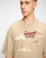 Shop Men's Ginger Root Brown Slayer Graphic Printed Oversized T-shirt