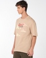 Shop Men's Ginger Root Brown Slayer Graphic Printed Oversized T-shirt-Full