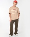 Shop Men's Ginger Root Brown Slayer Graphic Printed Oversized T-shirt