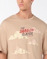 Shop Men's Ginger Root Brown Slayer Graphic Printed Oversized T-shirt