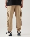 Shop Men's Ginger Root Brown Super Loose Fit Cargo Joggers-Full