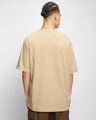 Shop Men's Ginger Root Brown Timeline Graphic Printed Oversized T-shirt-Full