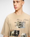 Shop Men's Ginger Root Brown Timeline Graphic Printed Oversized T-shirt
