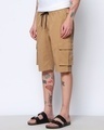 Shop Men's Brown Over Dyed Cargo Shorts-Design