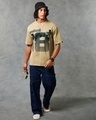 Shop Men's Brown Rated Color Block Oversized T-shirt-Full