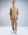 Shop Men's Brown Super Loose Fit T-shirt-Full