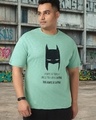 Shop Men's Granite Green Batman Graphic Printed Plus Size T-shirt-Front