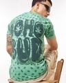 Shop Men's Granite Green Boho Bud All Over Printed T-shirt-Front