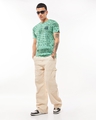 Shop Men's Granite Green Boho Bud All Over Printed T-shirt-Full