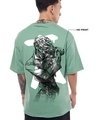 Shop Men's Granite Green Joker Card Graphic Printed Oversized T-shirt