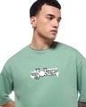 Shop Men's Granite Green Joker Card Graphic Printed Oversized T-shirt