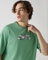 Shop Men's Granite Green Joker Card Graphic Printed Oversized T-shirt