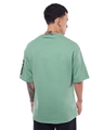 Shop Men's Granite Green Maniac Escapes Graphic Printed Oversized T-shirt-Full