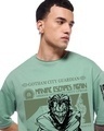 Shop Men's Granite Green Maniac Escapes Graphic Printed Oversized T-shirt