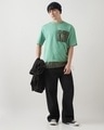 Shop Men's Granite Green Color Block Oversized T-shirt