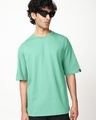 Shop Men's Granite Green Oversized T-shirt-Front