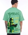 Shop Men's Granite Green Storm Trooper Graphic Printed Oversized T-shirt-Front