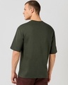 Shop Men's Grape Leaf Green Sometimes Nature Graphic Printed Oversized T-shirt-Full