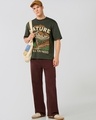 Shop Men's Grape Leaf Green Sometimes Nature Graphic Printed Oversized T-shirt