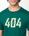 Shop Men's Green 404 Not Found Typography T-shirt