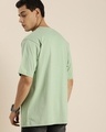 Shop Men's Green 73 Typography Oversized T-shirt-Full