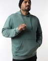 Shop Men's Green Acid Wash Plus Size Hoodies-Front