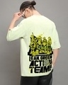 Shop Men's Green Action Team Graphic Printed Oversized T-shirt-Design